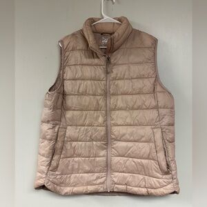 32 Degrees Women's Light Brown Puffer Vest XL WOMEN’S